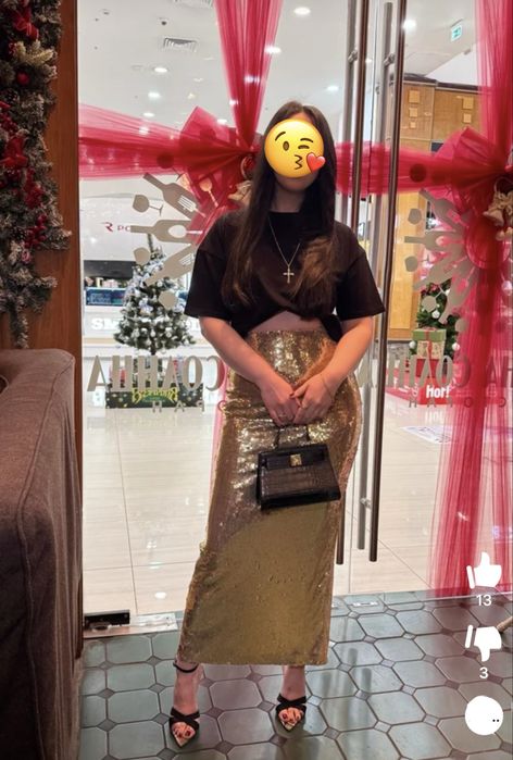 Вечерняя юбка в пайетках