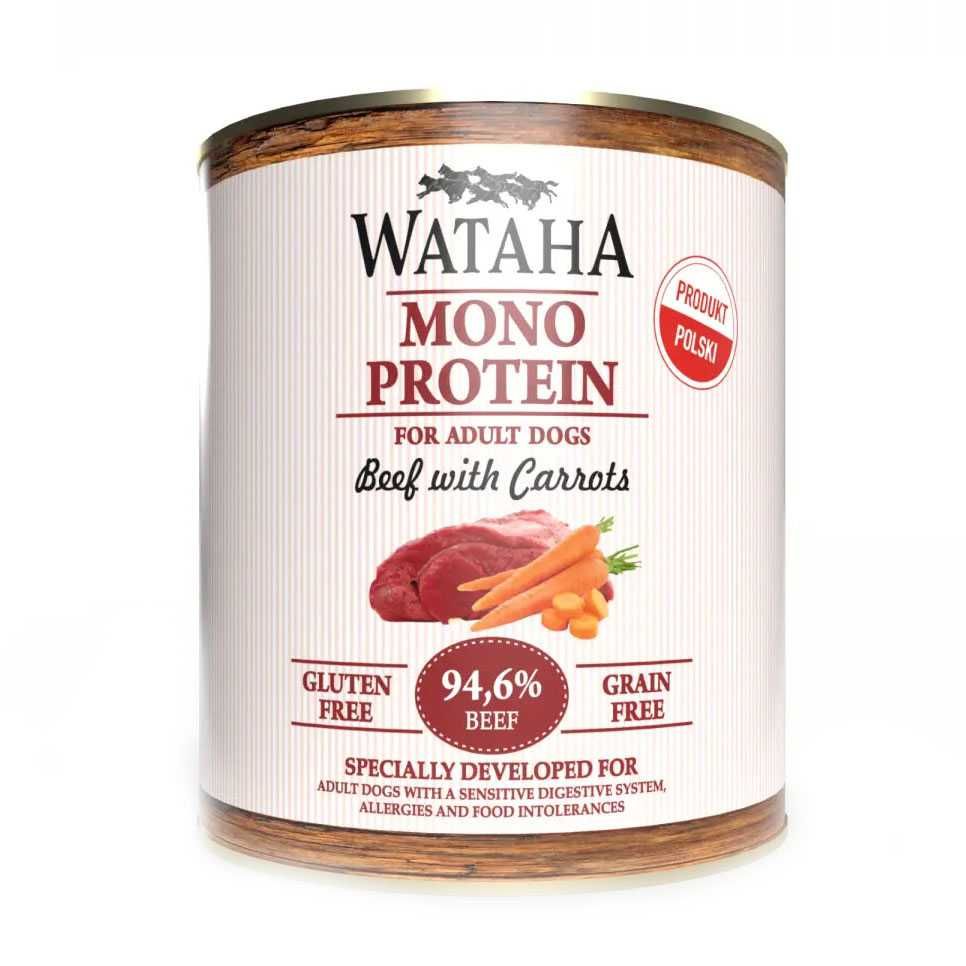 Conserva Wataha MONO PROTEIN Caine Adult, 94,6%Carne, Vita&Morcov,800g