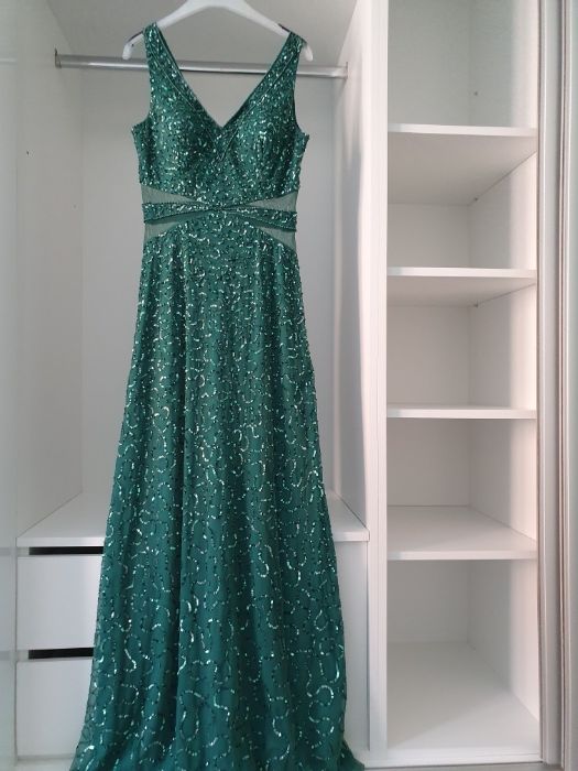 Rochie verde smarald de seara