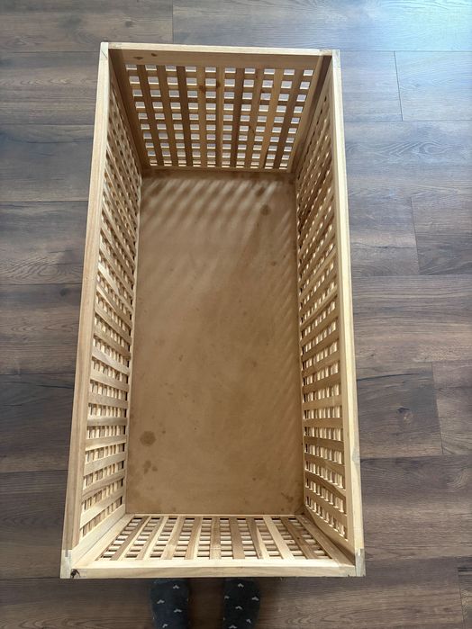 Masa cu spatiu depozitare, lemn masiv, Ikea