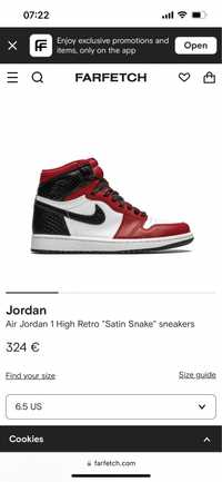 Air Jordan 1 High Retro "Satin Snake" sneakers