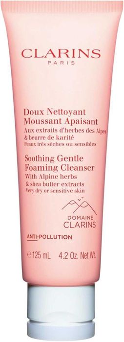 Clarins Cleansing Успокояващ мус за лице с алпийски билки