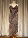 SALE 15%48h-Rochie designer Ange Paris matase mas 36-38 bust 34B (FR1)
