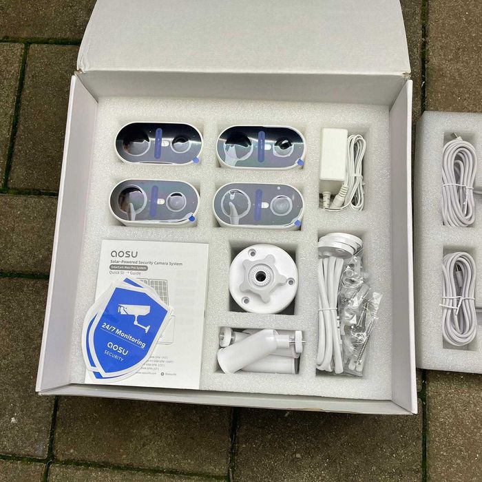 AOSU 3K 5MP UHD Solar Outdoor Camera Kit – nou