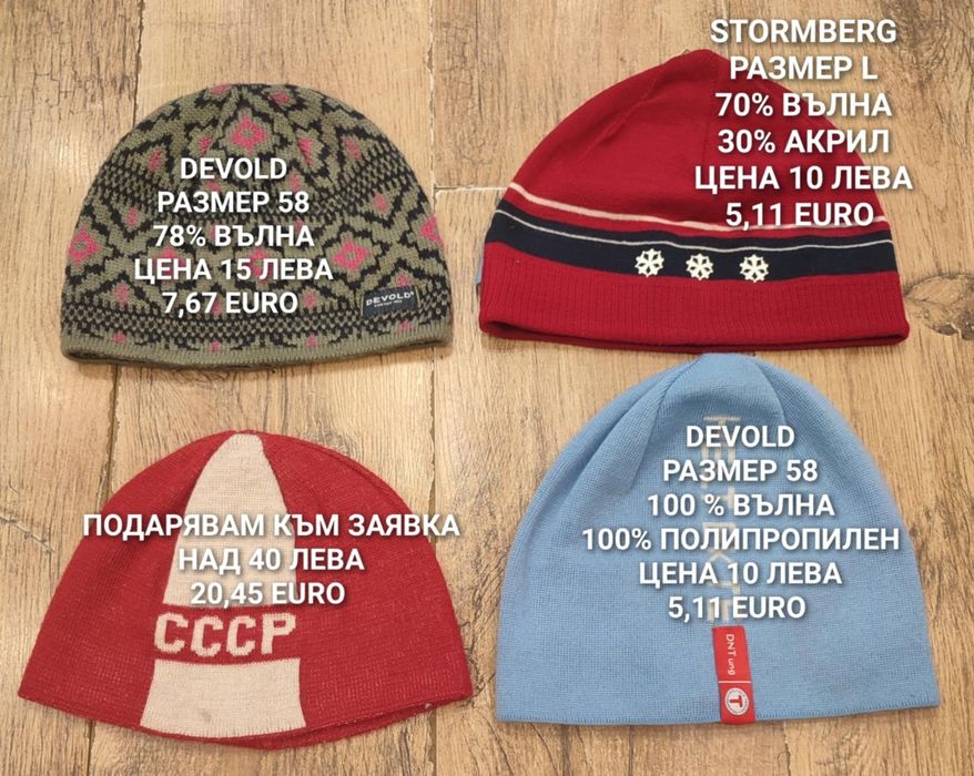 ВЪЛНЕНИ шапки за мъже и жени