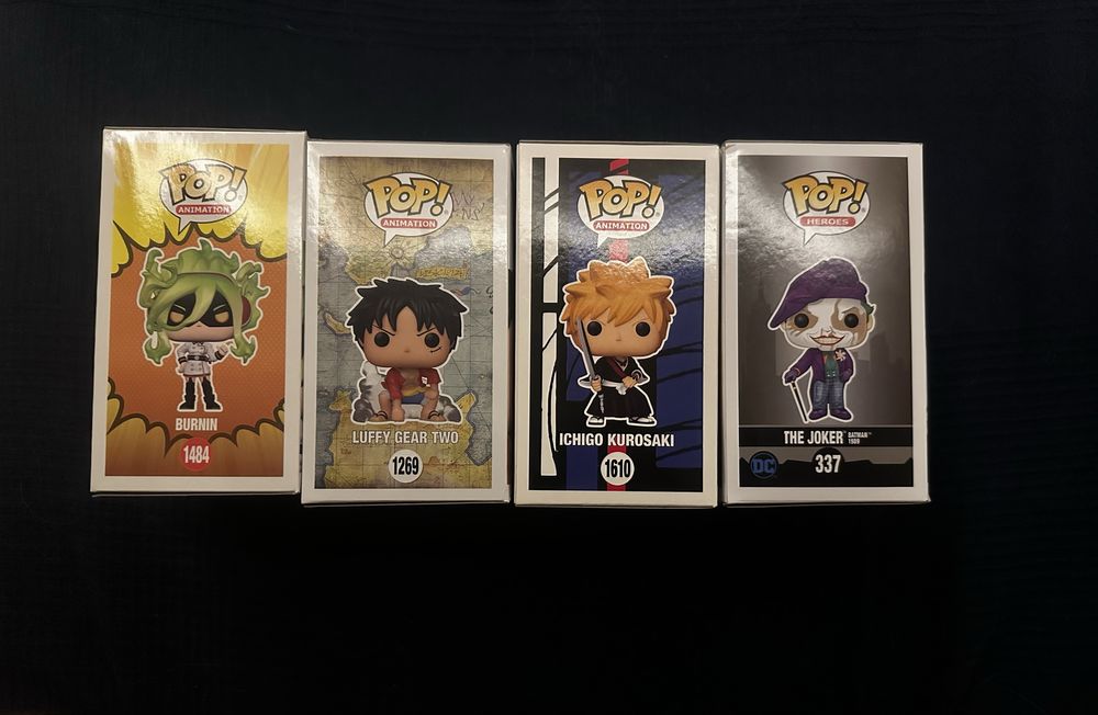 Funko pop Burnin, Luffy, Ichigo, chase