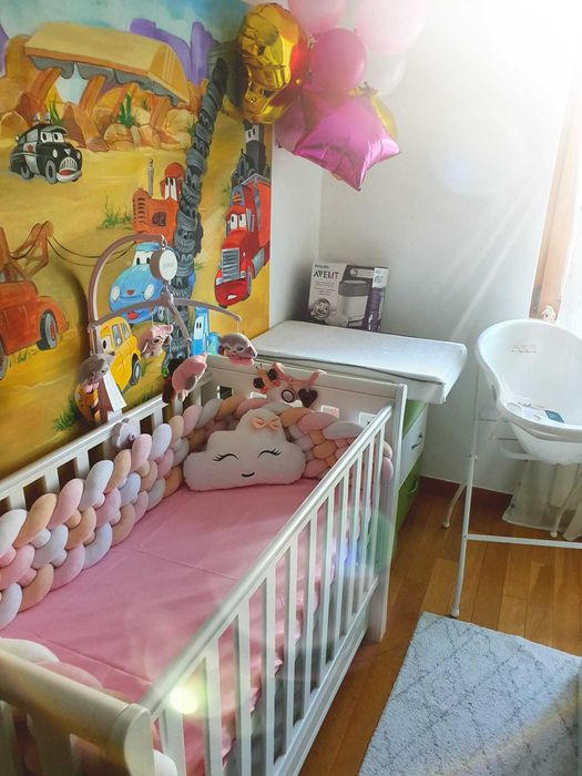 Patut Alb + Saltea Nuca de Cocos + Husa Saltea + Aparatori