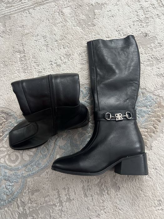 Зимние кожаные сапоги, новые