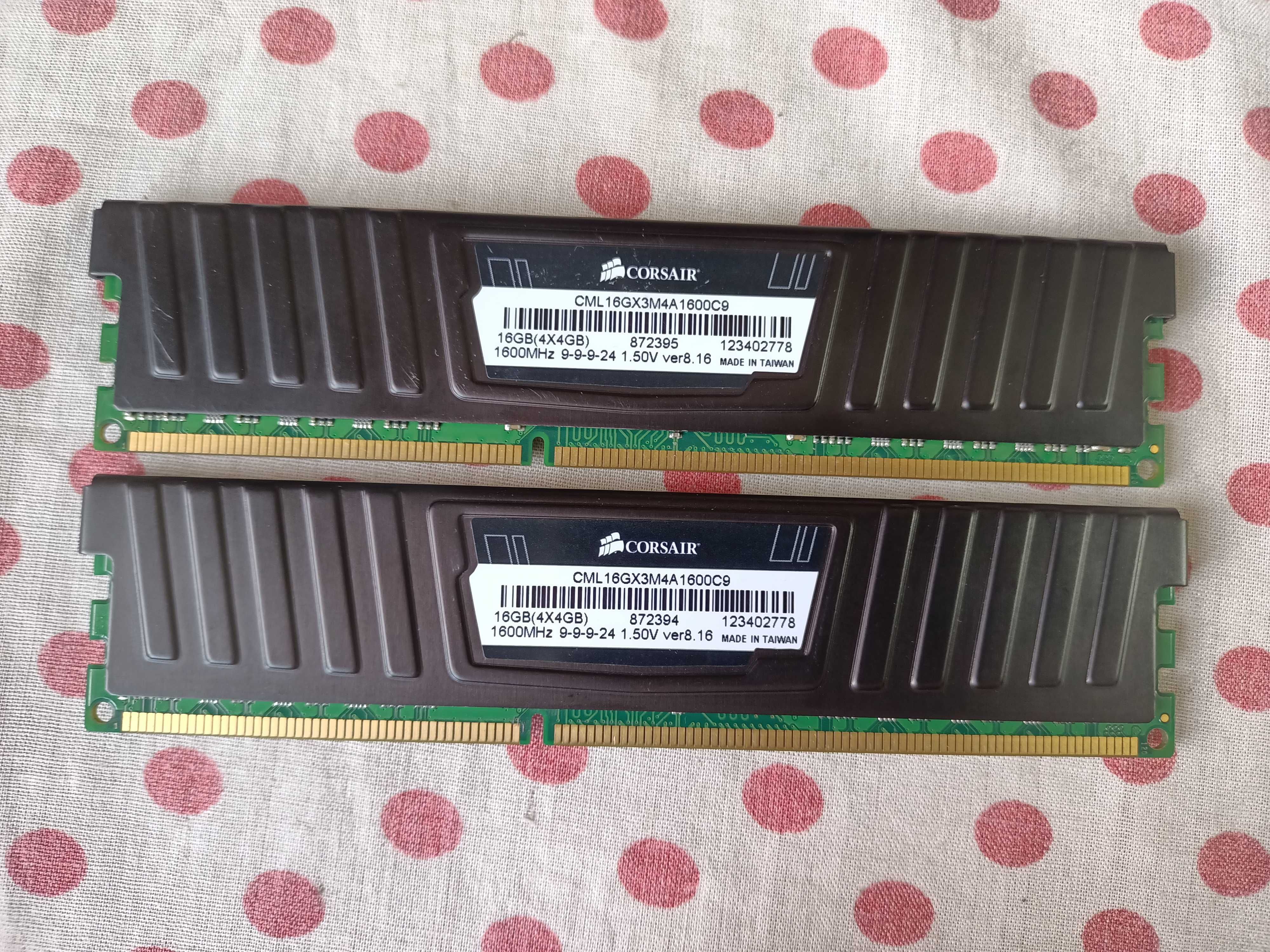 Memorie Ram Corsair Vengeance LP Black 8GB DDR3 1600MHz CL9 Desktop.