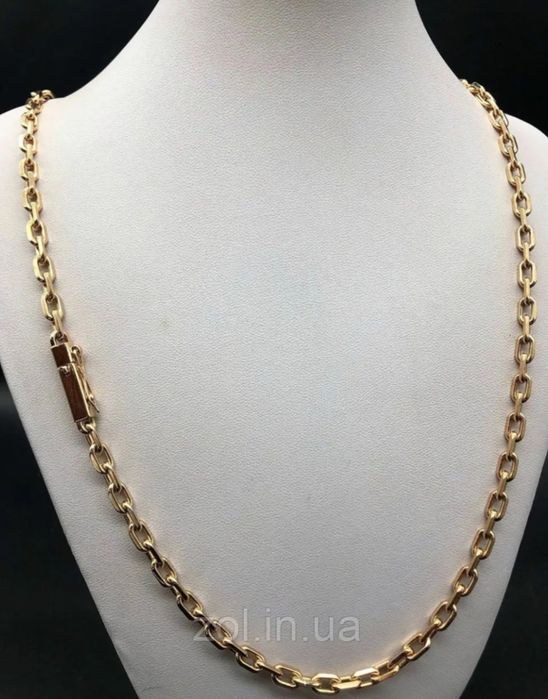 Золотая цепочка якорнова плетения