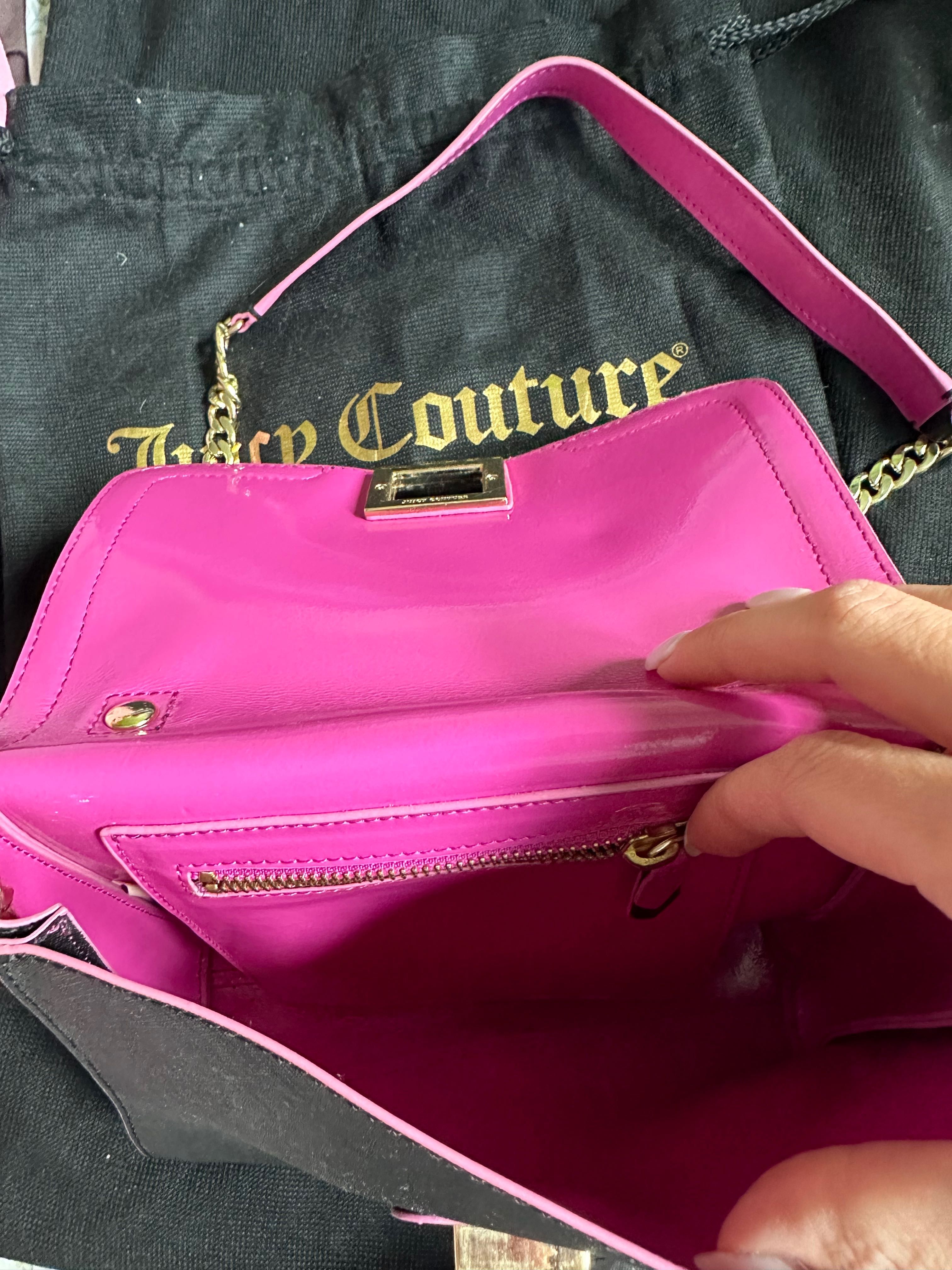 Juicy couture оригинална чанта с верига от естествена кожа