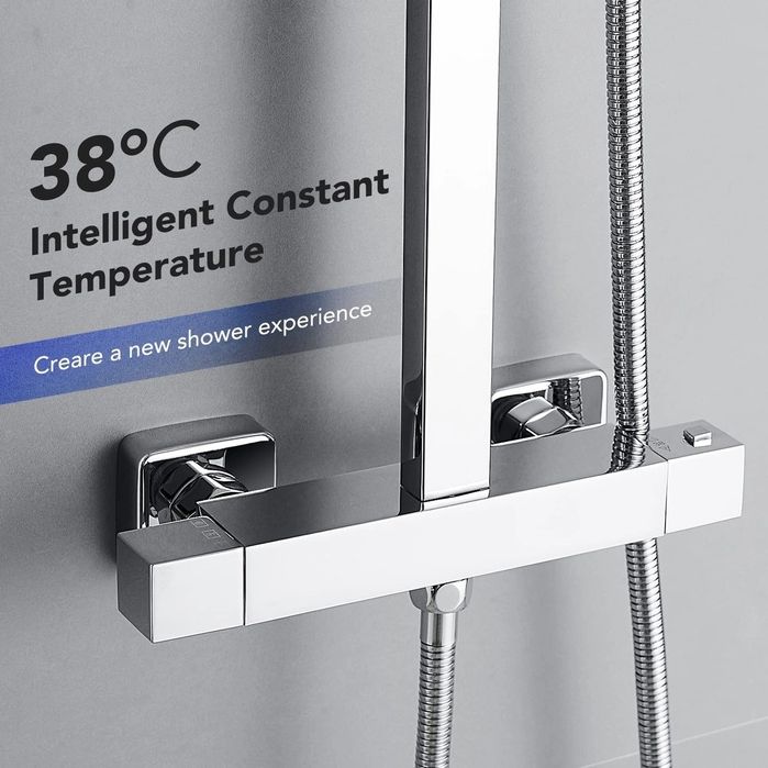 Sistem de dus din otel inoxidabil cu termostat