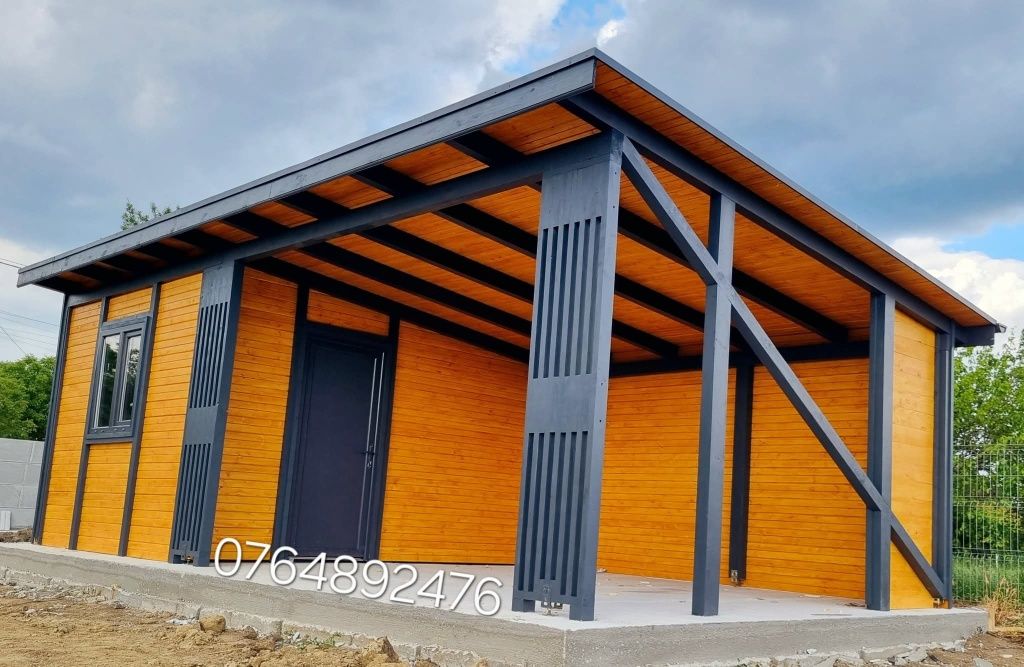 Pavilion din lemn 4x3m Bucuresti montaj 4 ore terasa foisor pergola