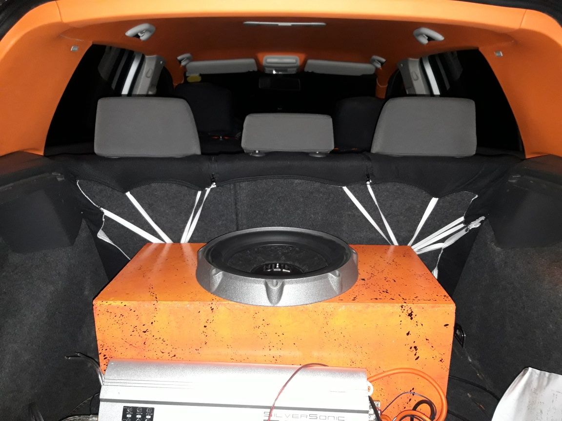 Statie subwoofer auto cabluri boxe casetofon audio cu montaj