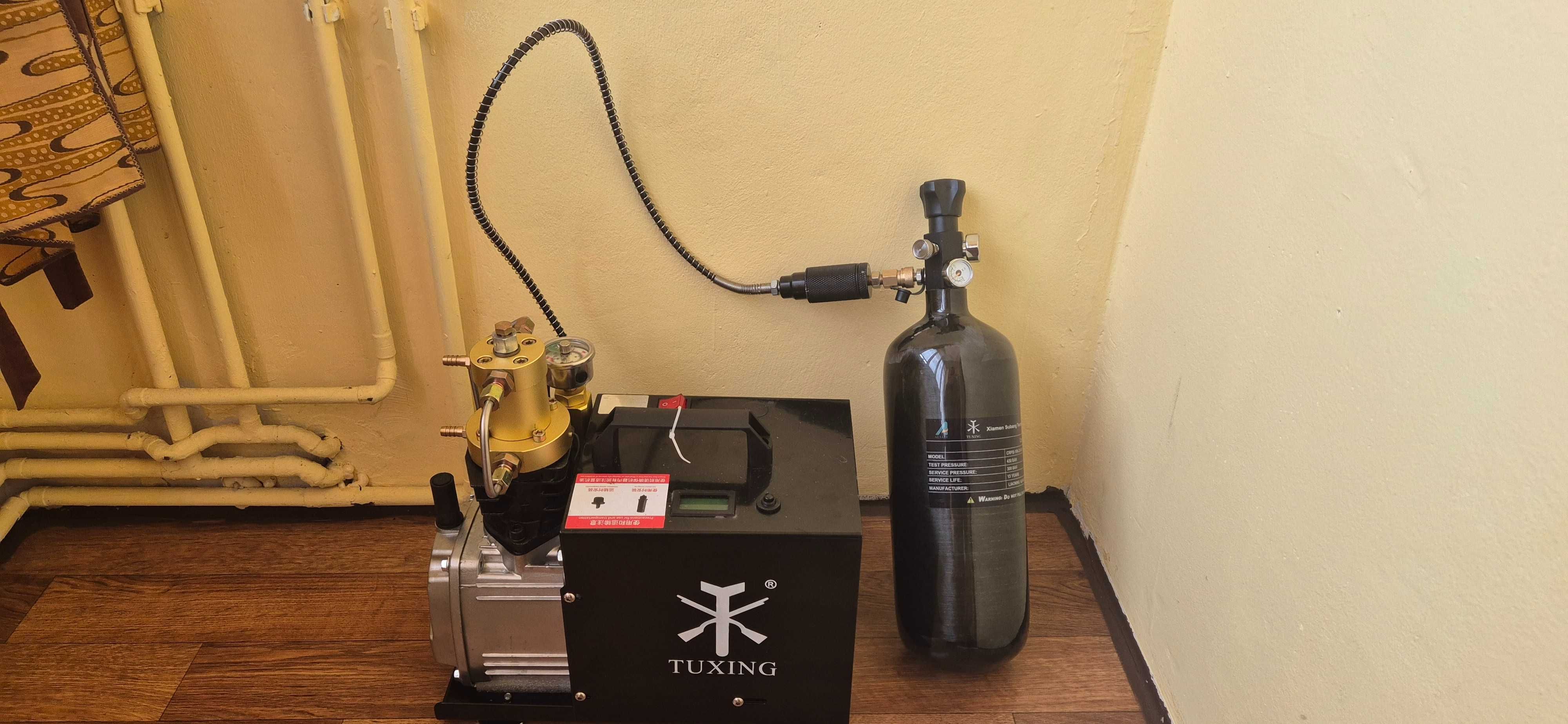 Compresor de aer 300 bar 4500 psi + sticlă de 2 litri