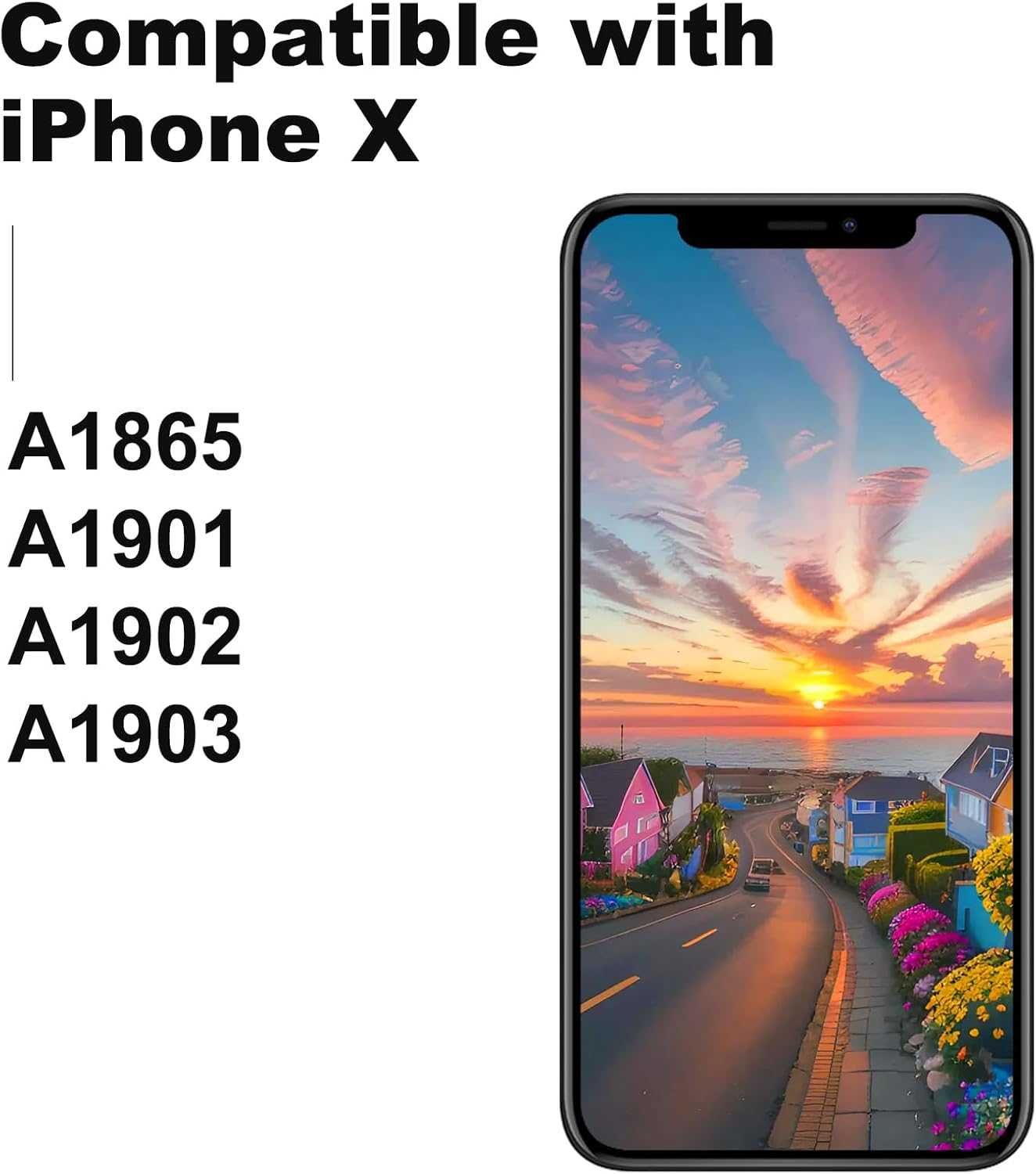 NB+ екран за iPhone X резервен LCD екран 5.8'' тъчскрийн дигитайзер