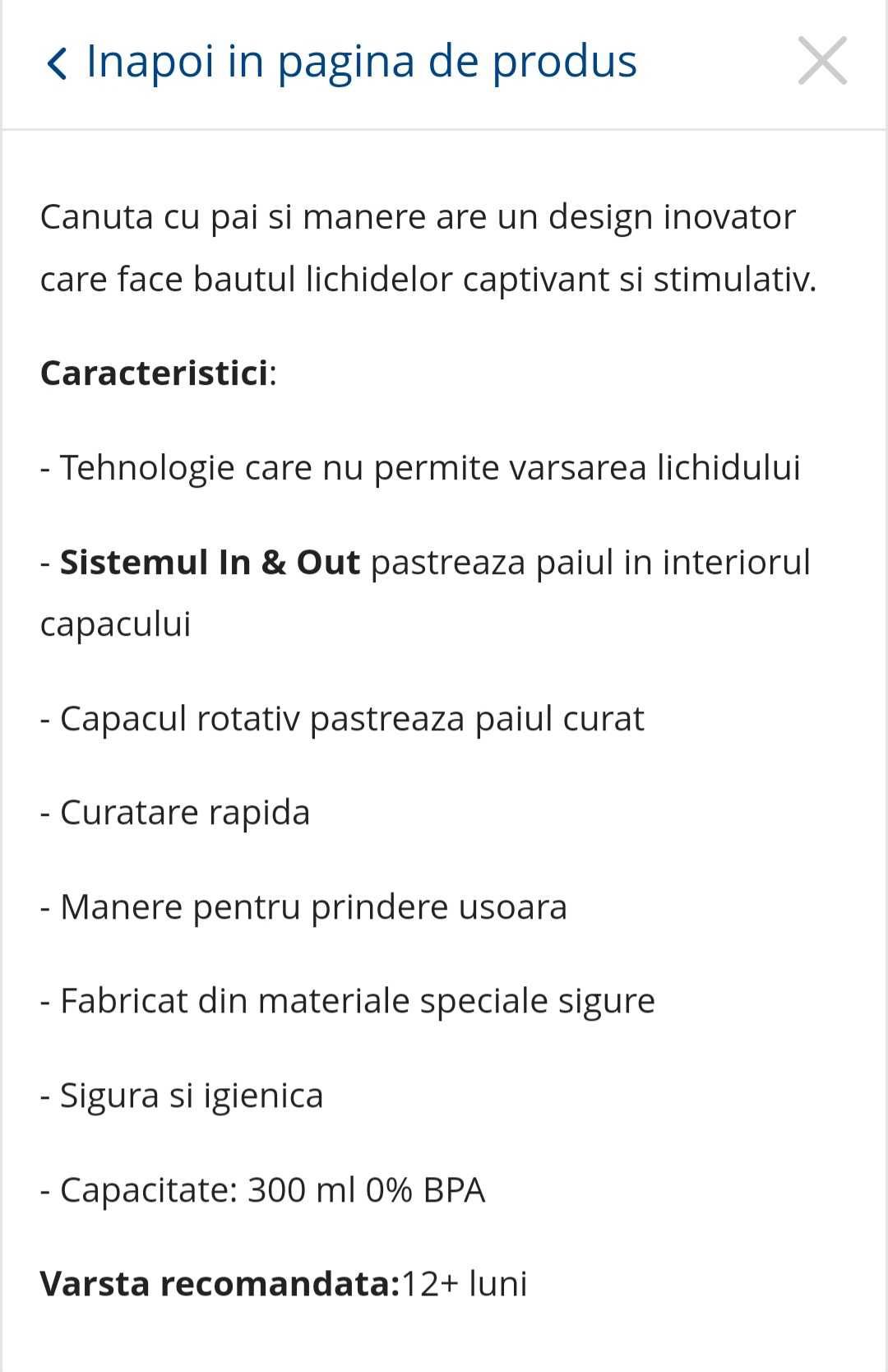 Cana cu pai KIKKA BOO și linguriță din silicon KIKKA BOO