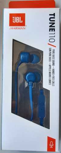 Caști JBL Tune 110 cu fir, In-Ear, Microfon, Blue