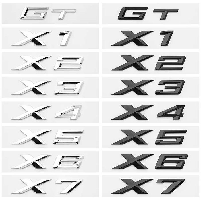 Embleme BMW X1 X2 X3 X4 X5 X6 X7 emblema stema sigla scris sticker