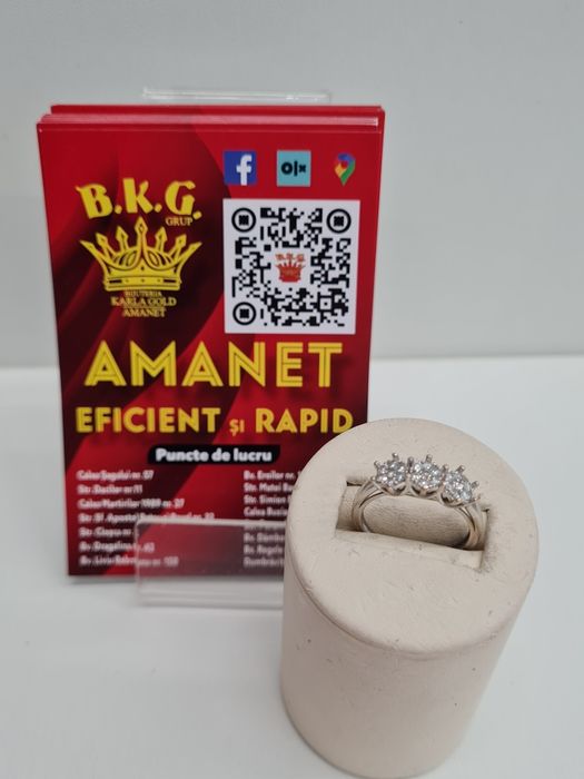 Inel din aur de 18K cu diamante Amanet BKG
