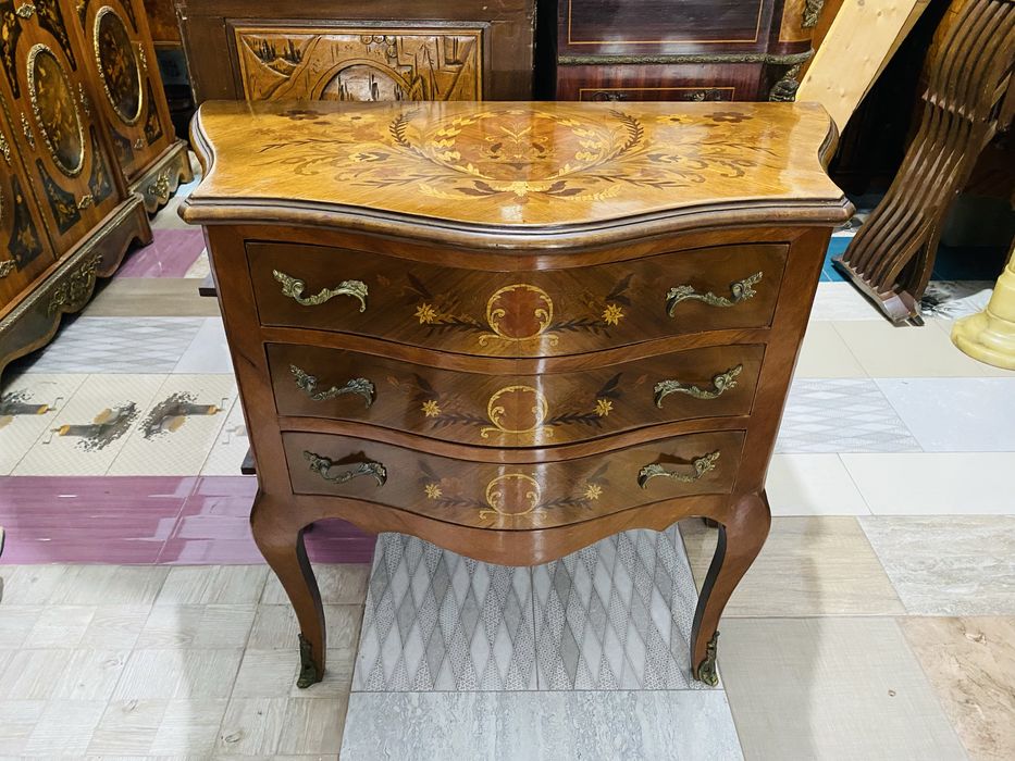 Comoda Servanta Vintage Intarsie Bronz Lemn