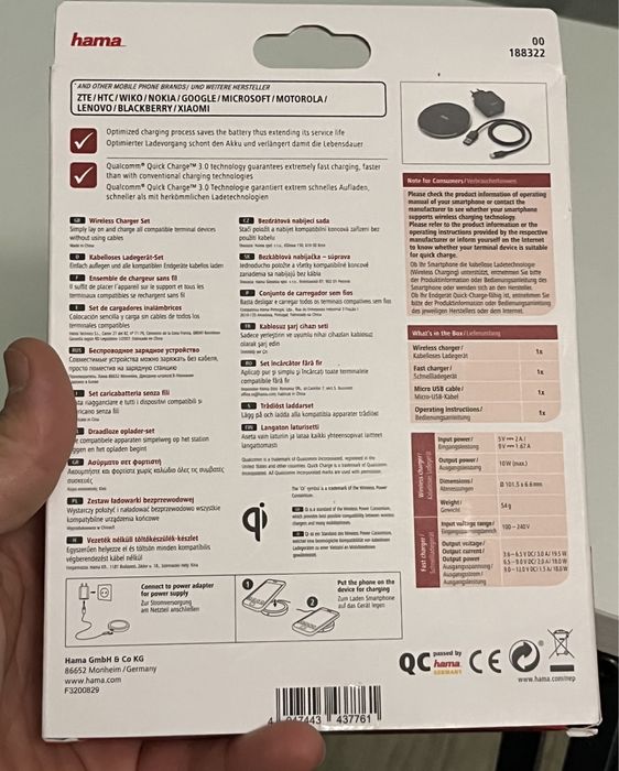 Set incarcator wireless + alimentator (sigilat, factura, garantie)