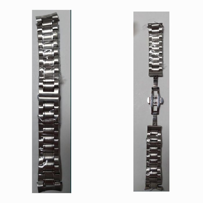 Curea/ bratara ceas 22mm si 24 mm culoare negru mat, argintiu patinat