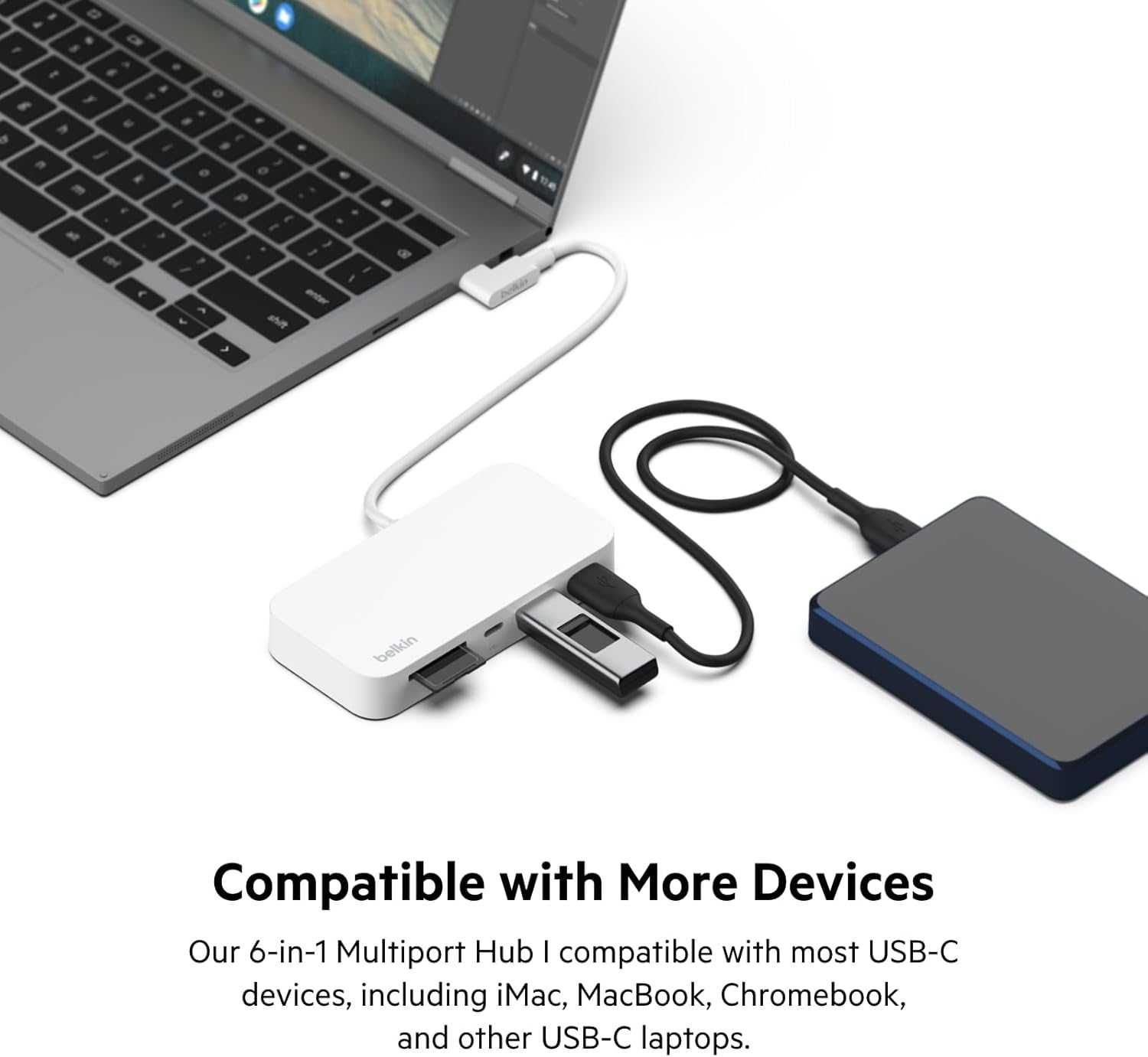 USB Hub Belkin - 6-in-1 Multiport ( SIGILAT)