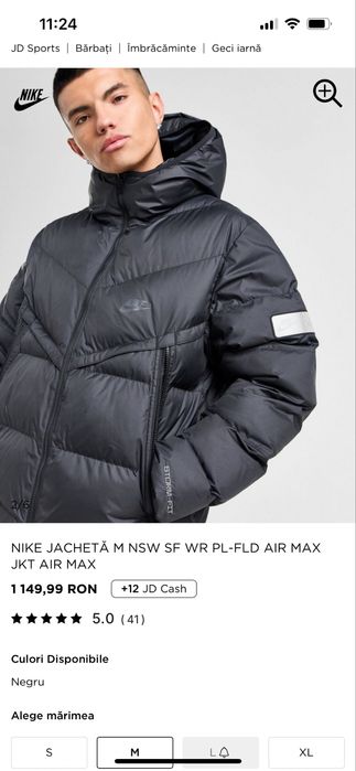 Geacă Nike Air Max Storm-FIT Neagră-preț negociabil