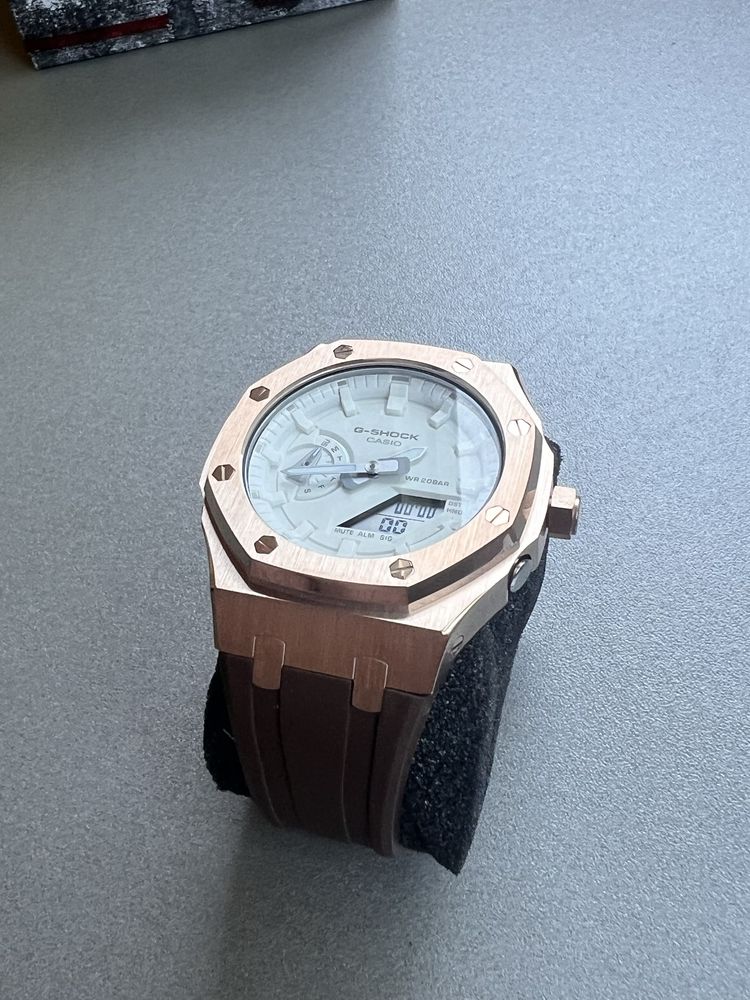 Casioak / Casio G-Shock GA-2100 Mod Rose Gold/Brown