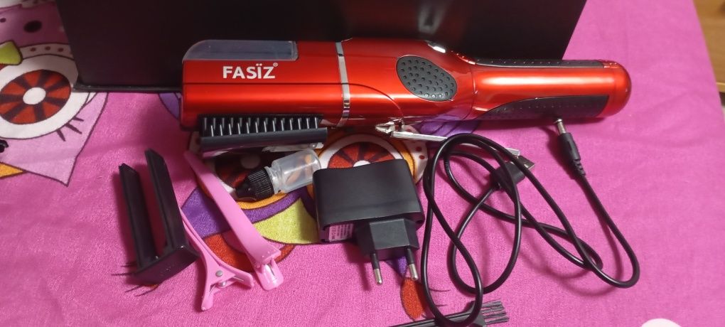 Aparat de tuns parul Fasiz, 100-240V, 2 capete, 30.3 x 16 x 13 cm, Ros