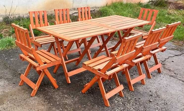 set masa+8(4) scaune pliabile pentru terase gradina in 2 variante