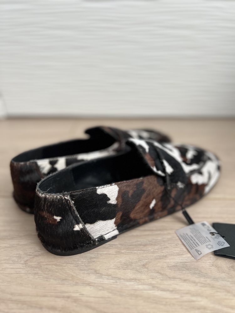 Мокасини Massimo Dutti от естествена кожа с косъм