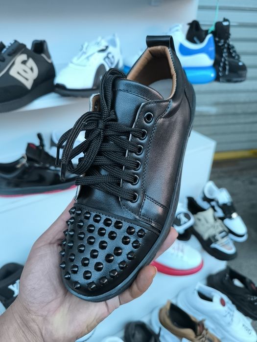 Louboutin negru full și gri calitate premium ultimate
