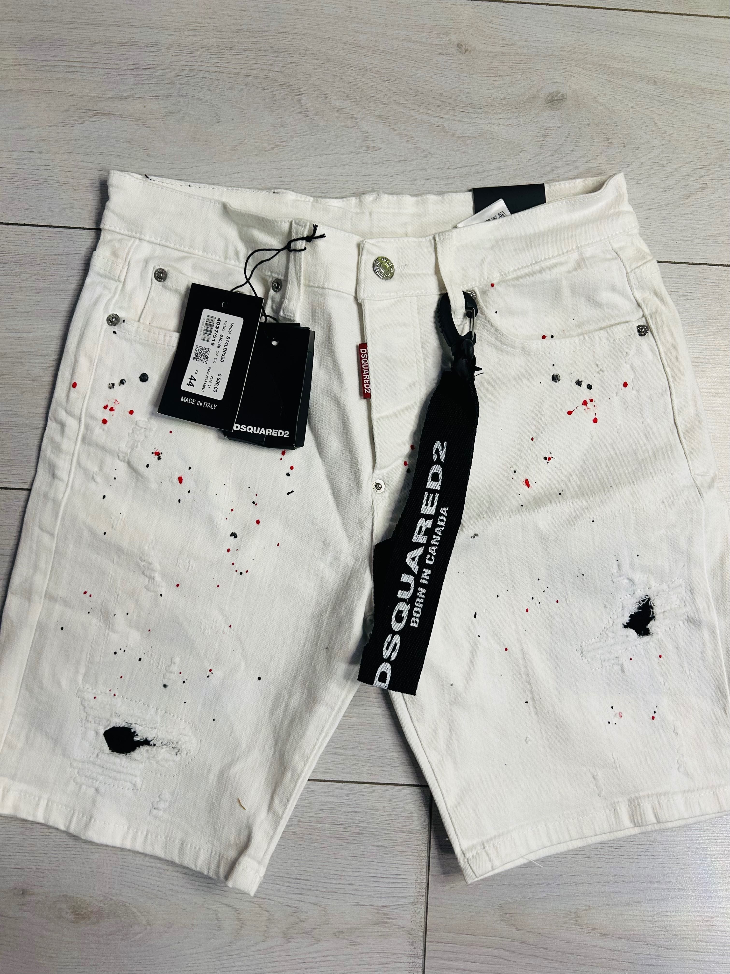 Blugi scurți albi Dsquared 2 new Collection 2025