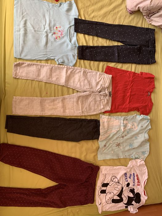 Детски рокли 4-5; 5-6,панталони, чорапогащи, потници, клинове, блузи