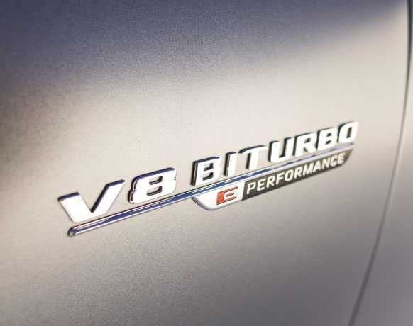 W223 S-Class 2020- Шильдик V8 Biturbo E Performance, на крыло