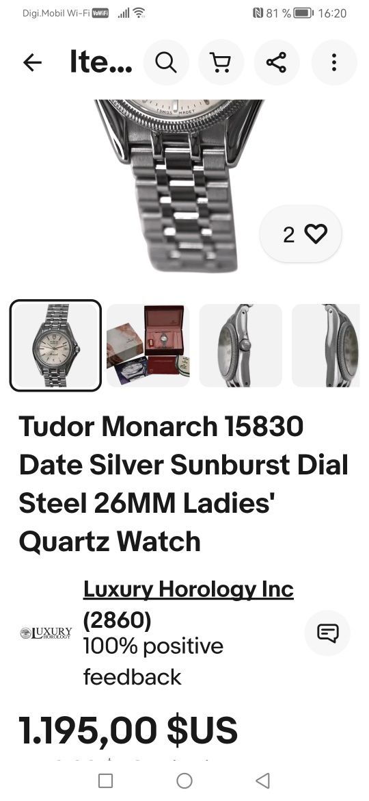 Ceas Tudor Monarch Lady 26 mm Quartz