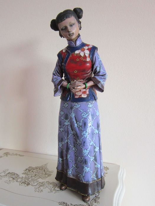 cadou rar Dansatoare Dai vintage handmade China 1980