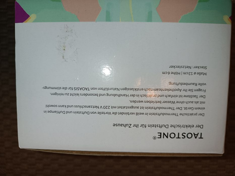 Дифузер, арома лампа TaoStone Baldini