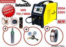 Aparat sudura cu sarma MIG 200Trio+Butelie gaz 8L PLINA+Reductor+Sarma