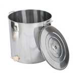 Galeata pentru miere, inox, 25kg, cu canea din plastic