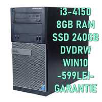 Unitate pc Dell i3 8gb ram ssd 240gb windows 10 garantie