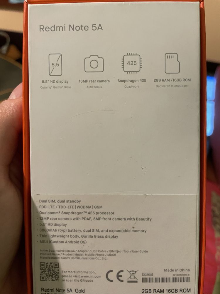 Redmi Note 5A Dual Sim