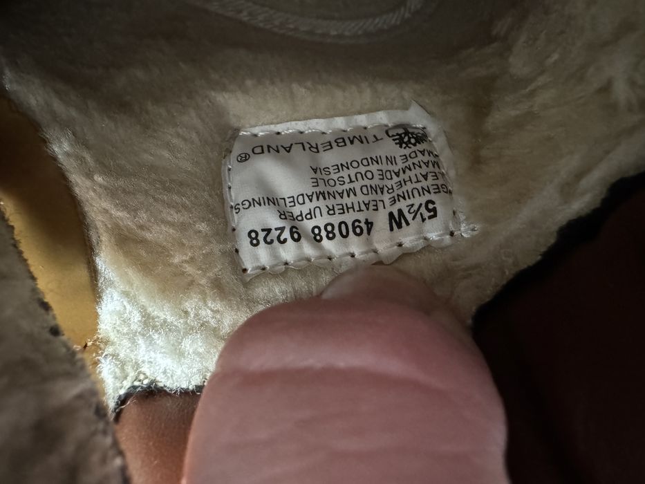 Кожени зимни боти Timberland с подплата - Каракул - 37