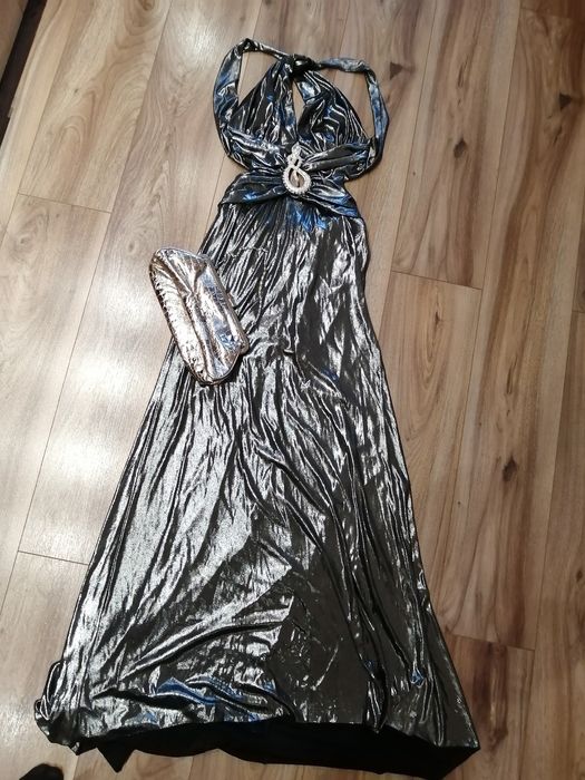 Официална сива рокля