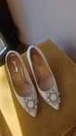 Pantofi toc albi