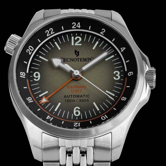 Автоматичен Часовник - Tecnotempo - GMT (две времеви зони) - Отличен
