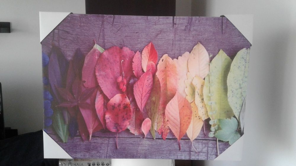 Imprimeu decorativ frunze paleta de toamna printat pe panza