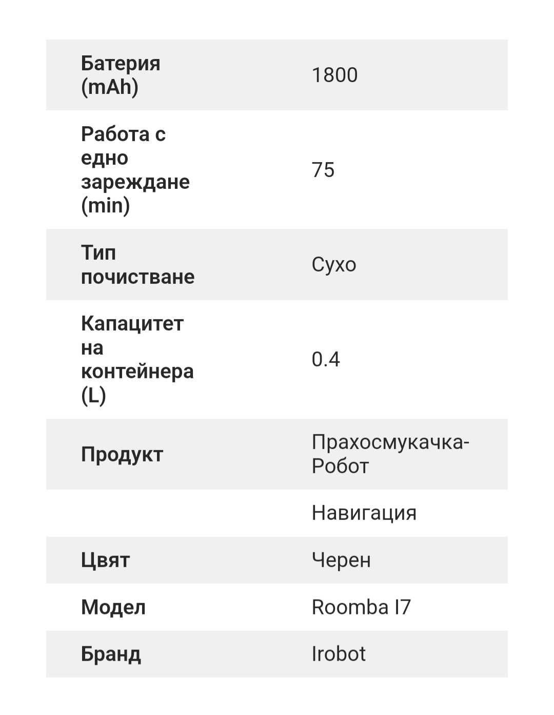 Прахосмукачка робот Roomba i7 i715840